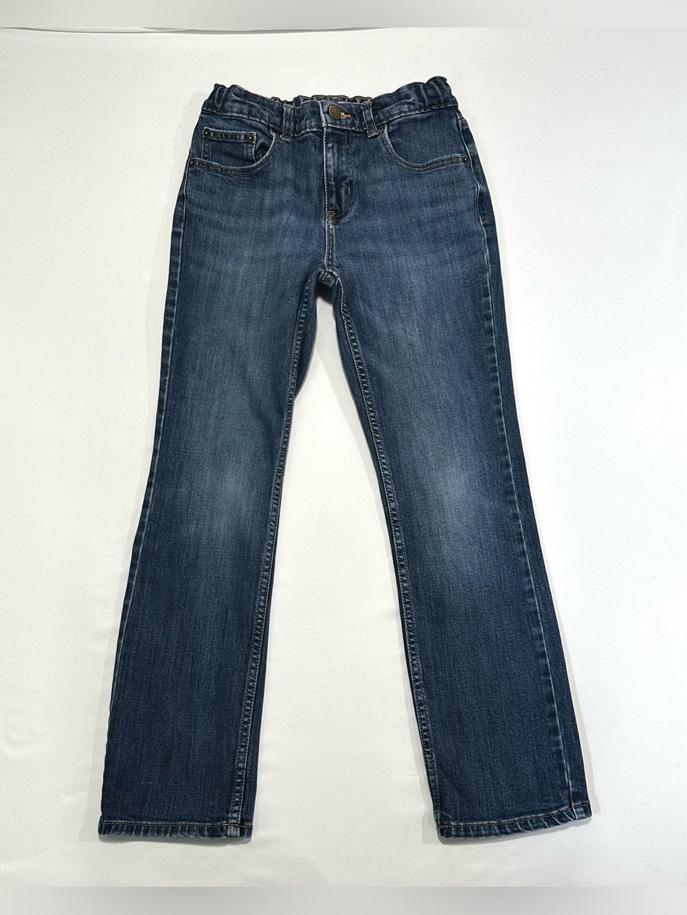 Boys Wonder Nation Straight-Leg Denim Jeans Medium Dark Wash Size 12